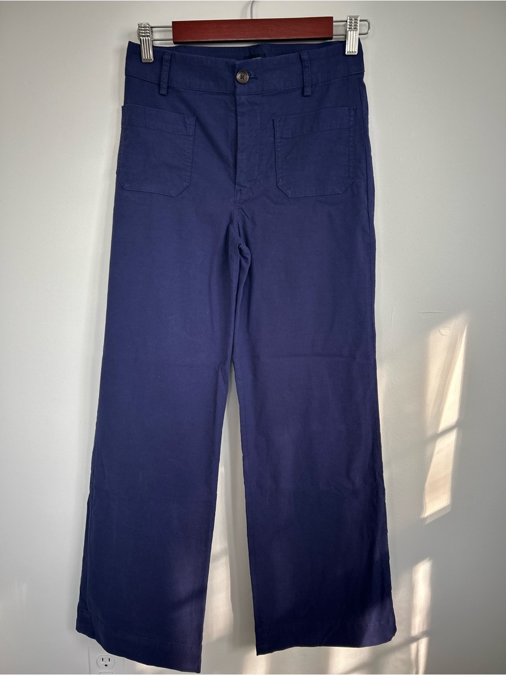 J. Crew Deep Navy Cotton Trousers